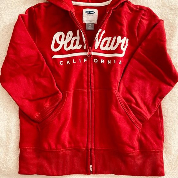 OLD NAVY RED COLOR HOODIE SIZE 4T - Picture 2 of 4